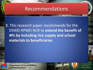Reflections on the Implementation of Pantawid Pamilyang Pilipino ...