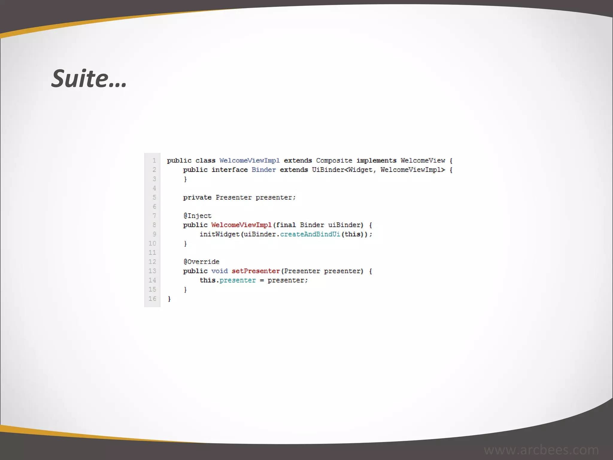 Suite… www.arcbees.com 