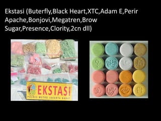 Ekstasi (Buterfly,Black Heart,XTC,Adam E,Perir
Apache,Bonjovi,Megatren,Brow
Sugar,Presence,Clority,2cn dll)
 
