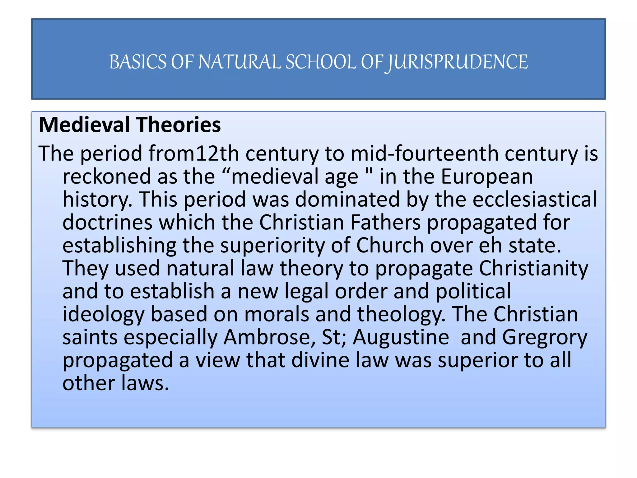 Basics of Natural school of Jurisprudence | PPTX