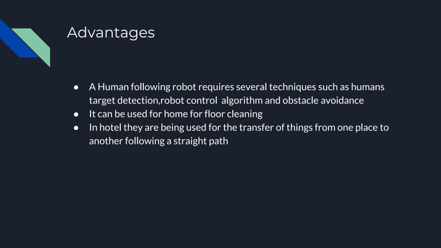 HUMAN FOLLOWING ROBOT | PPTX