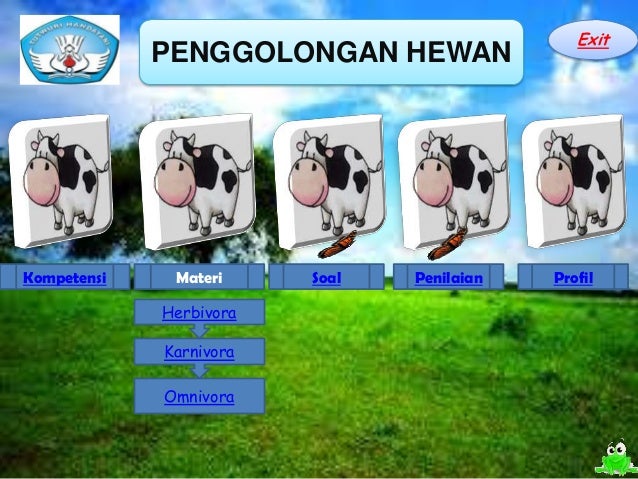 Penggolongan Hewan  Herbivora  Karnivora  Omnivora  Gambar 