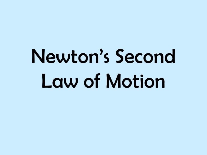 examples of newton s 2nd law