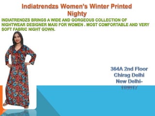Indiatrendzs Women's Winter Nighty