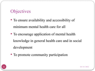 PPt NMHP.pptx on national mental health programme | PPTX