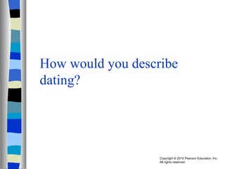How would you describe dating? 