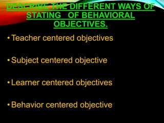 Ppt nsg educational objectives | PPTX