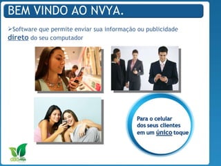 Pesquisa Informações do mercado brasileiro  (Ago. 2009 - 161,922 milhões linhas ativas no Brasil) Pessoas que desejam receber informações de novos produtos Pessoas que desejam  Receber PUBLICIDADE 0 10 20 30 40 50 60 através do celular Fonte: Mobile Marketing tem crescimento   Fonte:  E stadao.com.br/blog/cruz/ 27 de Fevereiro de 2009   20 de Agosto de 2009 38% 45% 
