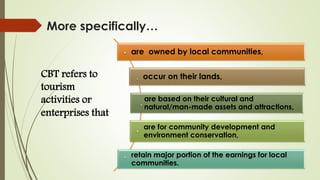 Some Proposed Models for Successful Community Based Tourism | PPTX