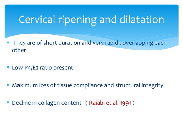 Molecular Mechanism of Cervical Ripening | PPT