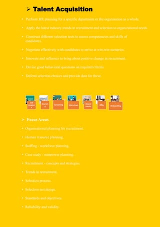 The seven core functions of HR are recruitment and selection | PDF