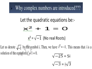 Ppt of complex numbers and Quadratic equations. | PPTX