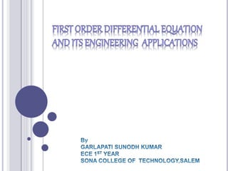 Ppt of first order differenatiol equation | PPT