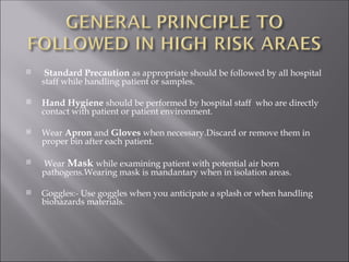 High Risk Ward PRESENTATION OF HIGH RISK AREAS IN HOSPI | PPT