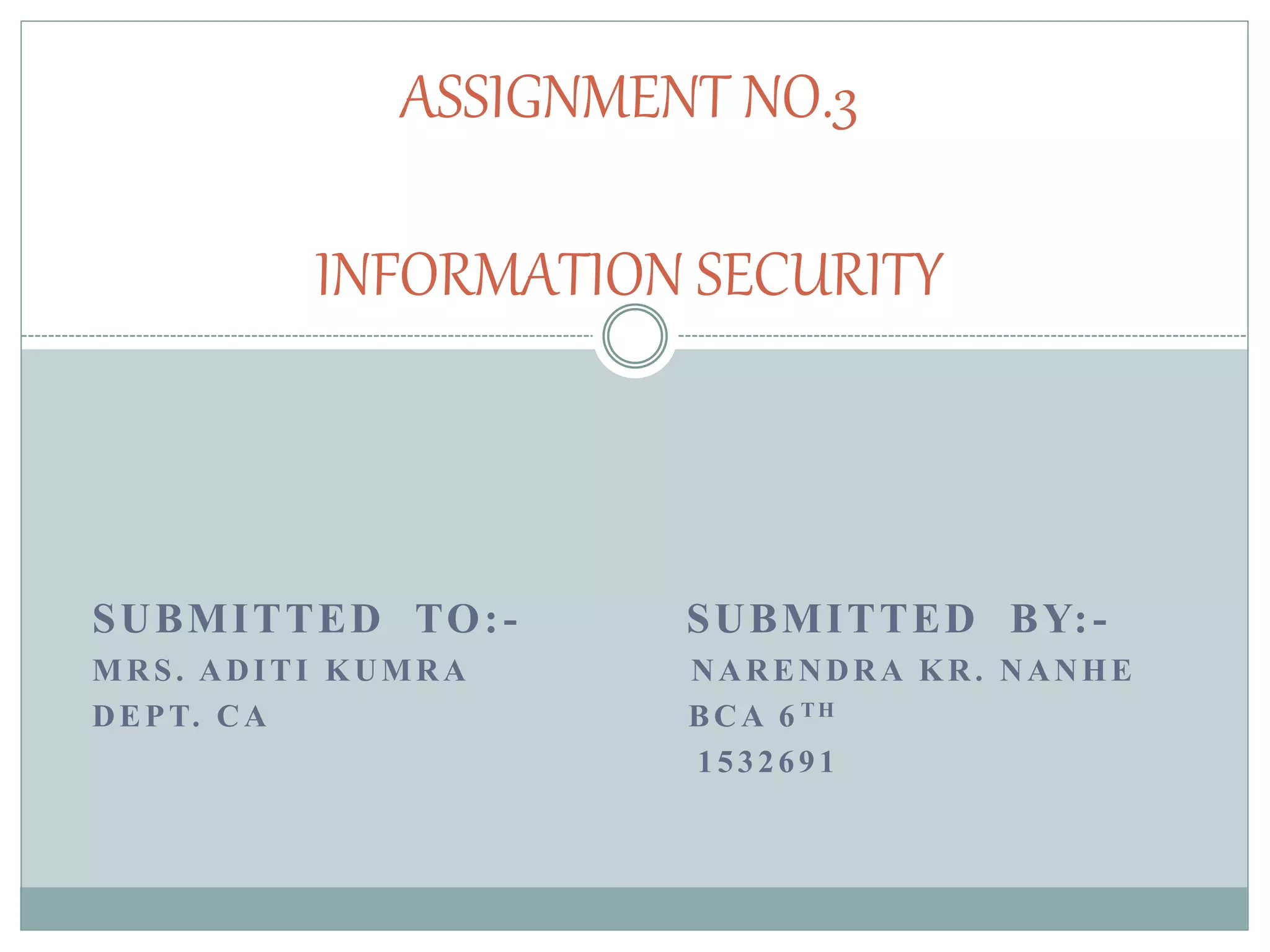 Ppt of information security | PPT