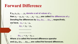 Two Point Forward Difference PPT of Interpolation for Newtons forward.pptx