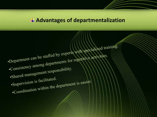  Product departmentalization