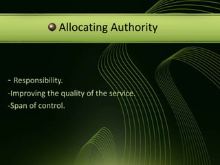 Consistency among departments for repetitive activities.