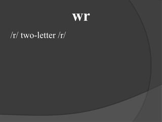 Ppt of multi letter phonograms with rules | PPTX