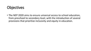 PPT on national education policy india 2020 | PPTX