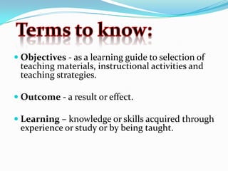 BEHAVIORAL OBJECTIVES | PPTX
