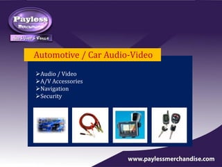 Automotive / Car Audio-Video
Audio / Video
A/V Accessories
Navigation
Security
 