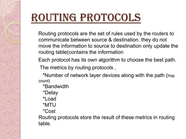 Ppt of routing protocols | PPTX