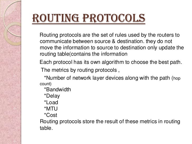 Routing Protocols And Concepts
