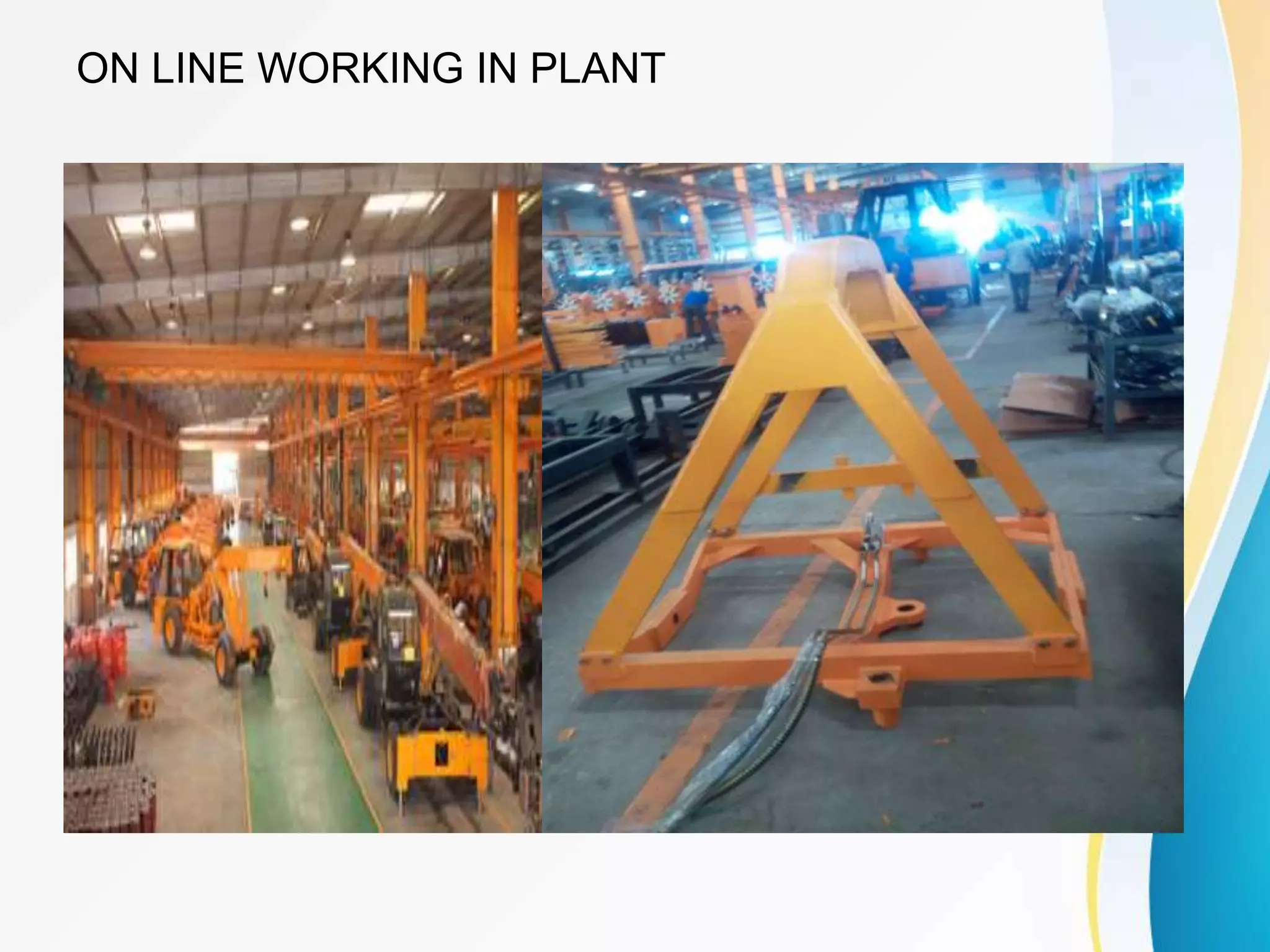 ON LINE WORKING IN PLANT
 