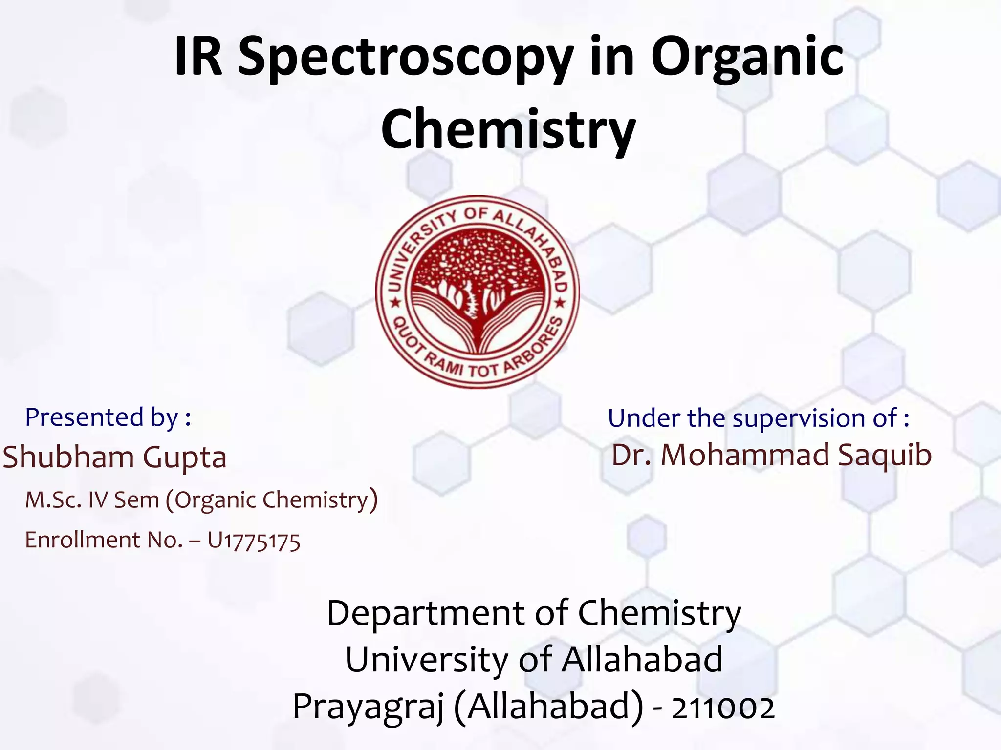 IR spectroscopy and its application PPT