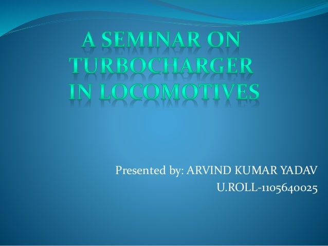 Project final ppt on turbocharger