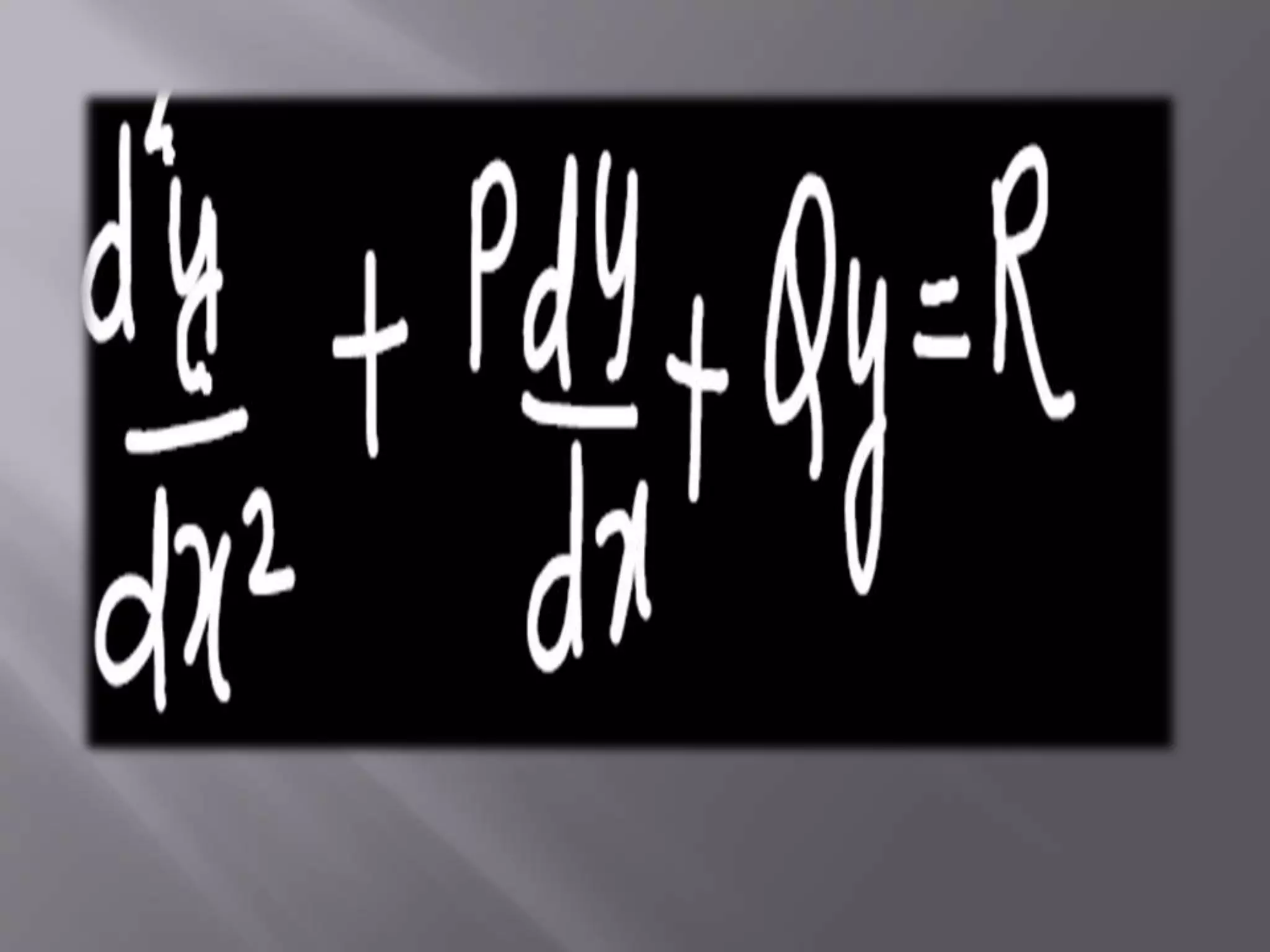 LINEAR DIFFERENTIAL EQUATION OF SECOND ORDER | PPT