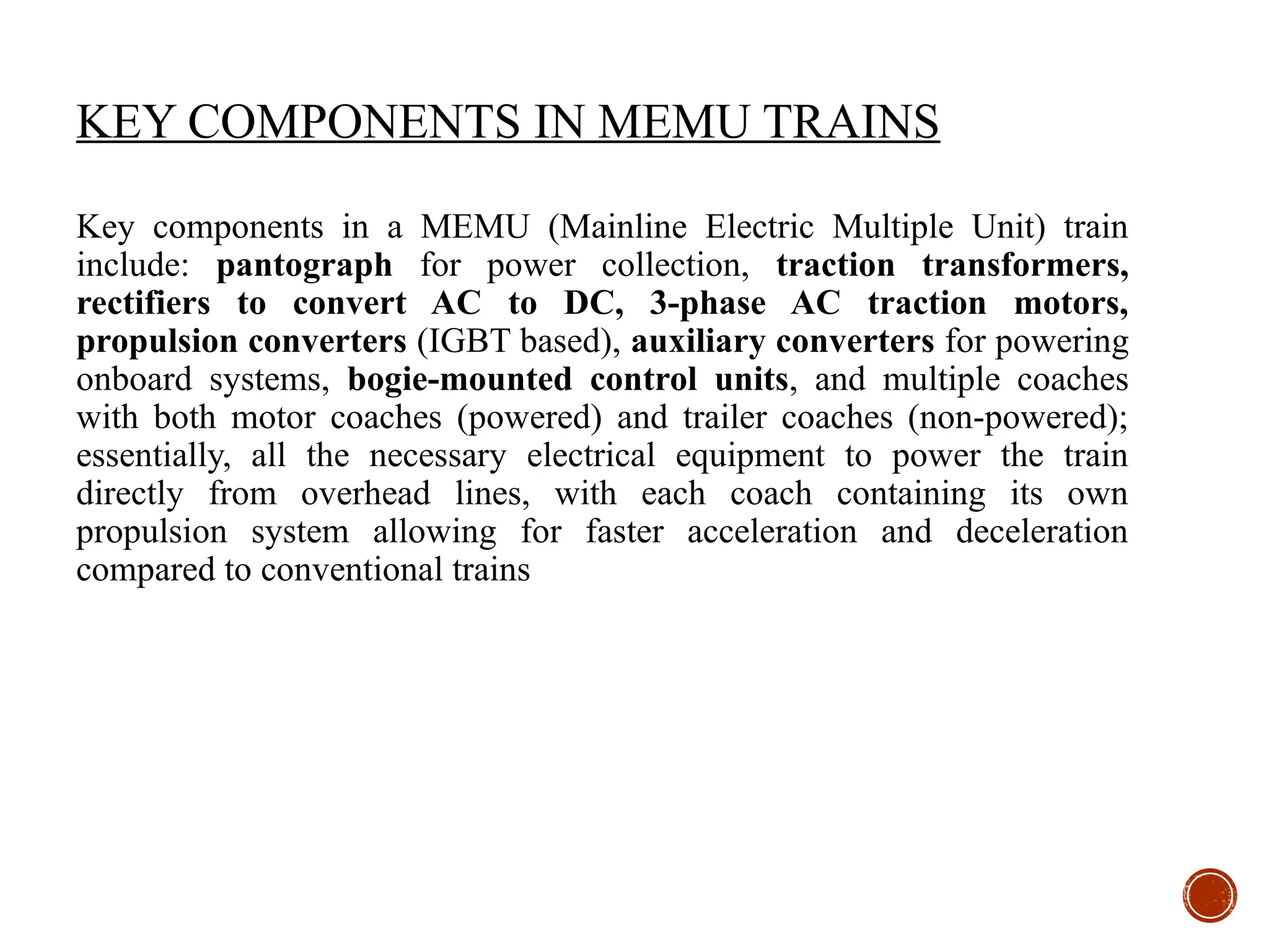 PPT on Indian Railway Memu parts and works.pptx