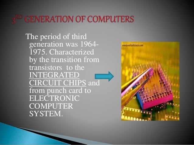 Ppt on 3rd generation computers