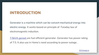 Ppt on 7.5 k va genset | PPTX