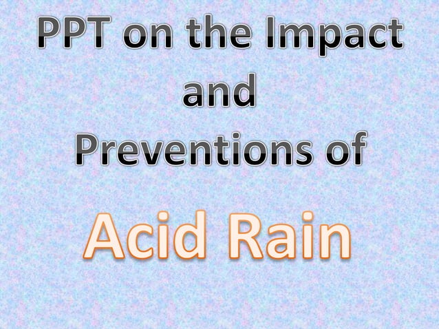 Acid Rain Ppt