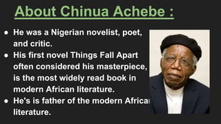 Ppt on Igbo Culture in Things Fall Apart | PPTX