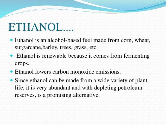 alcohol as an alternative fuel in i.c.engines