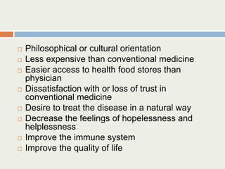 Alternative Modality Of Care | PPTX