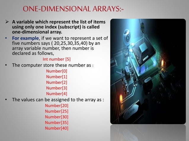 Ppt on arrays in c | PPT | Free Download