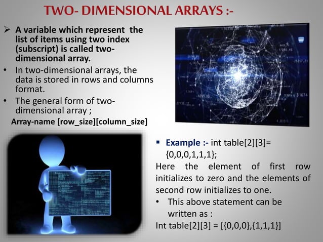 Ppt on arrays in c | PPT | Free Download