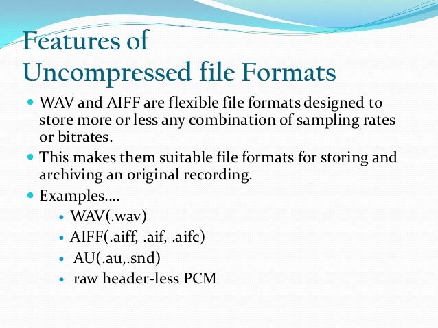 ppt on audio file formats ppt formats