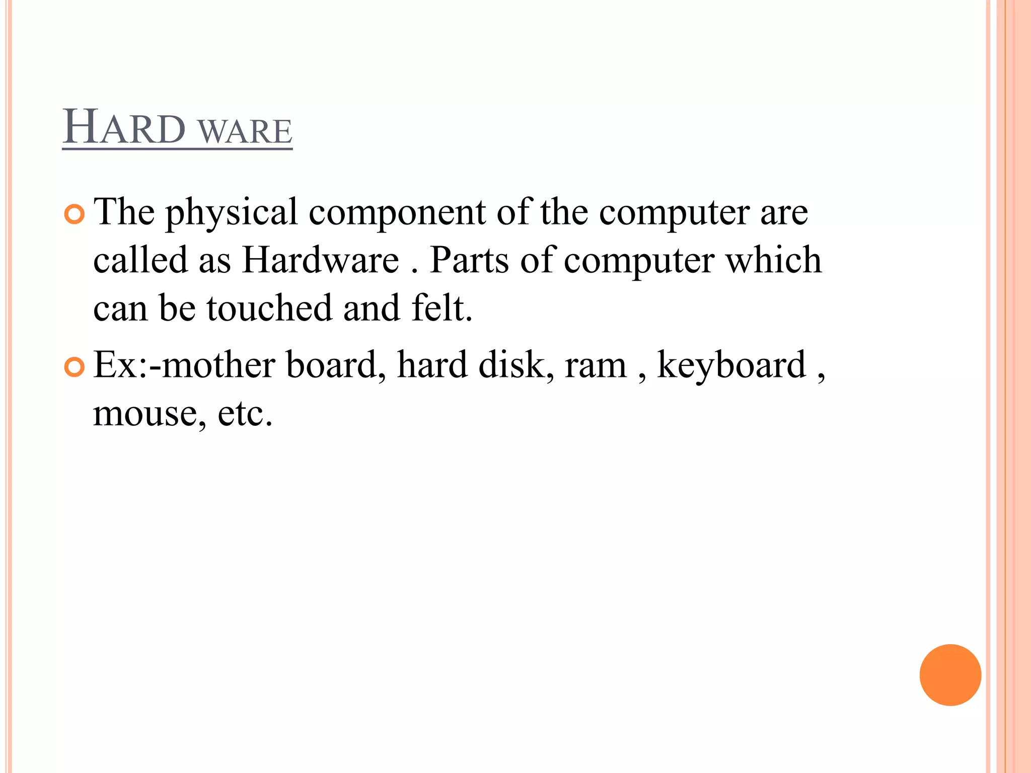 Ppt on basic of computer samtoshg | PPTX