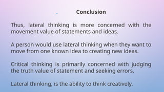 Lateral Thinking Method Example LateralThinking_six_thinking_hats_method | PPTX