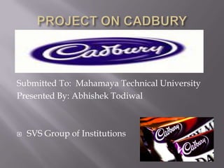 Submitted To: Mahamaya Technical University
Presented By: Abhishek Todiwal



   SVS Group of Institutions
 