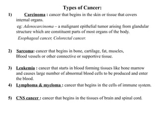 PPT on Cancer.pptx - PPT Presentation on Cancer | PPTX