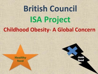 Healthy
food
Junk
food
British Council
ISA Project
Childhood Obesity- A Global Concern
 