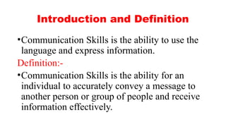PPT on Communication Skills.pptx Learn . | PPTX