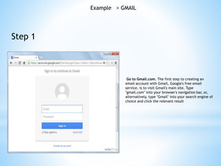 Google Mail Login Examples computer system and overview | PPTX