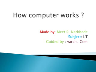 Made by: Meet R. Narkhede
Subject: I.T
Guided by : varsha Geet
 